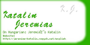 katalin jeremias business card